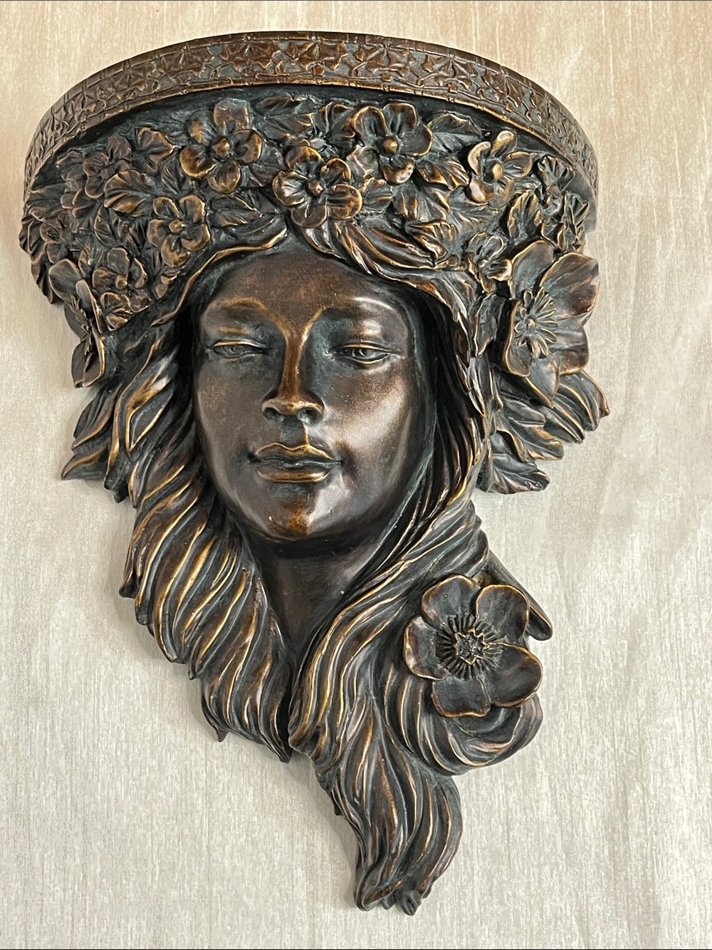 Serenity Maiden Wall Bracket / Console Shelf - Bronze Finish